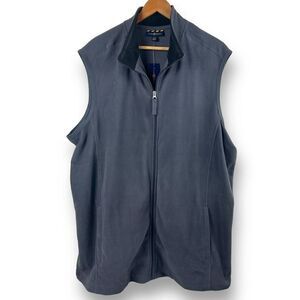Club Room Men's Size XL Tall Full Zip Fleece Vest Classic Gray Layering‎ New